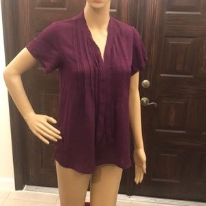 Lands end Purple Sheer top size 2